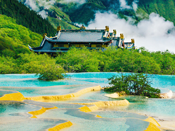 【遊遍中國自由行】世界文化遺產九寨溝、黃龍~疊溪海子、青城山、峨嵋山、樂山大佛九日《升等三排椅》(無購物、無自費)